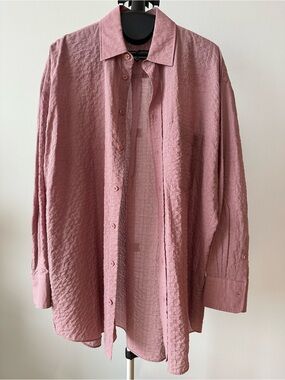 Zara textured oversized shirt
